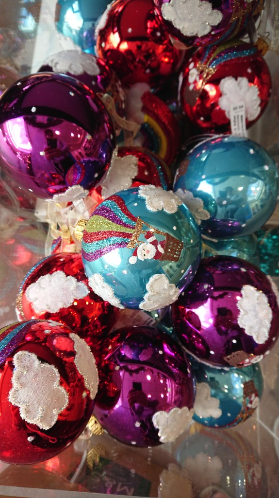 Blue and purple decorations from Brown Thomas