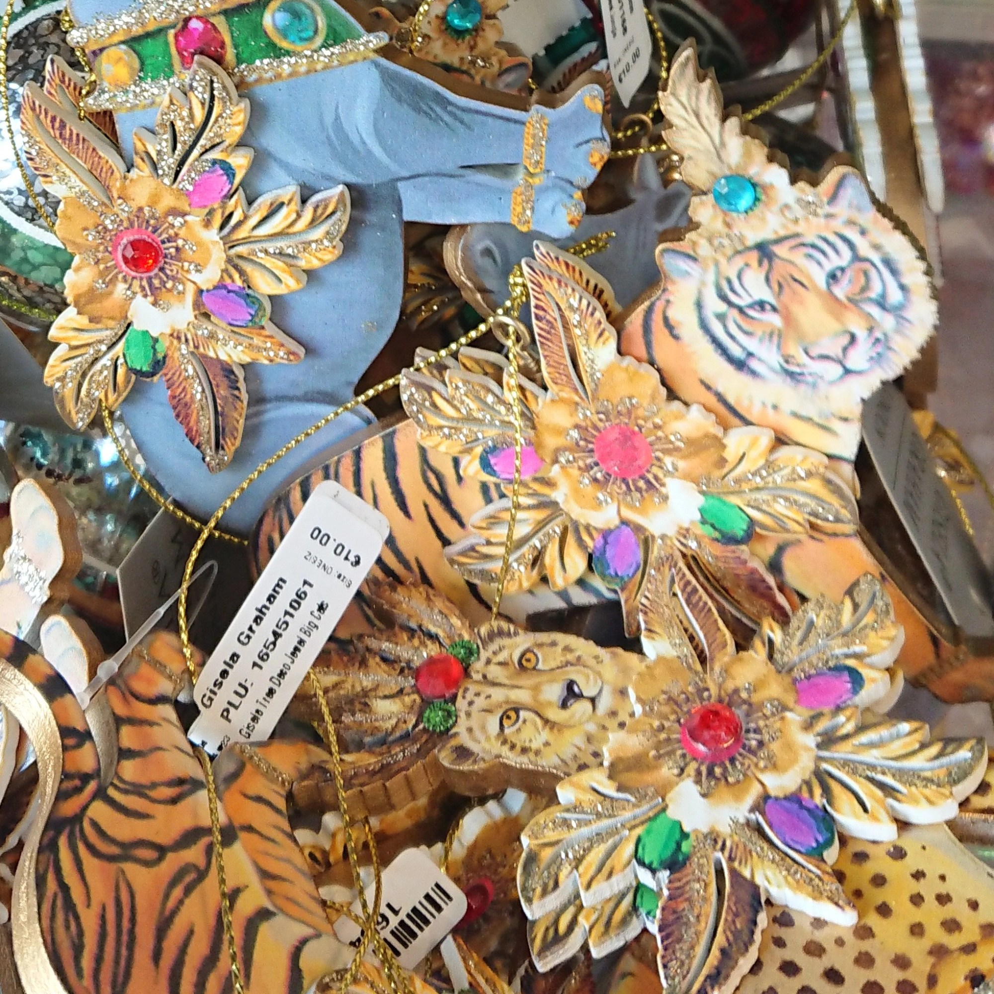 Tiger, Cheetah and Rhino Decorations